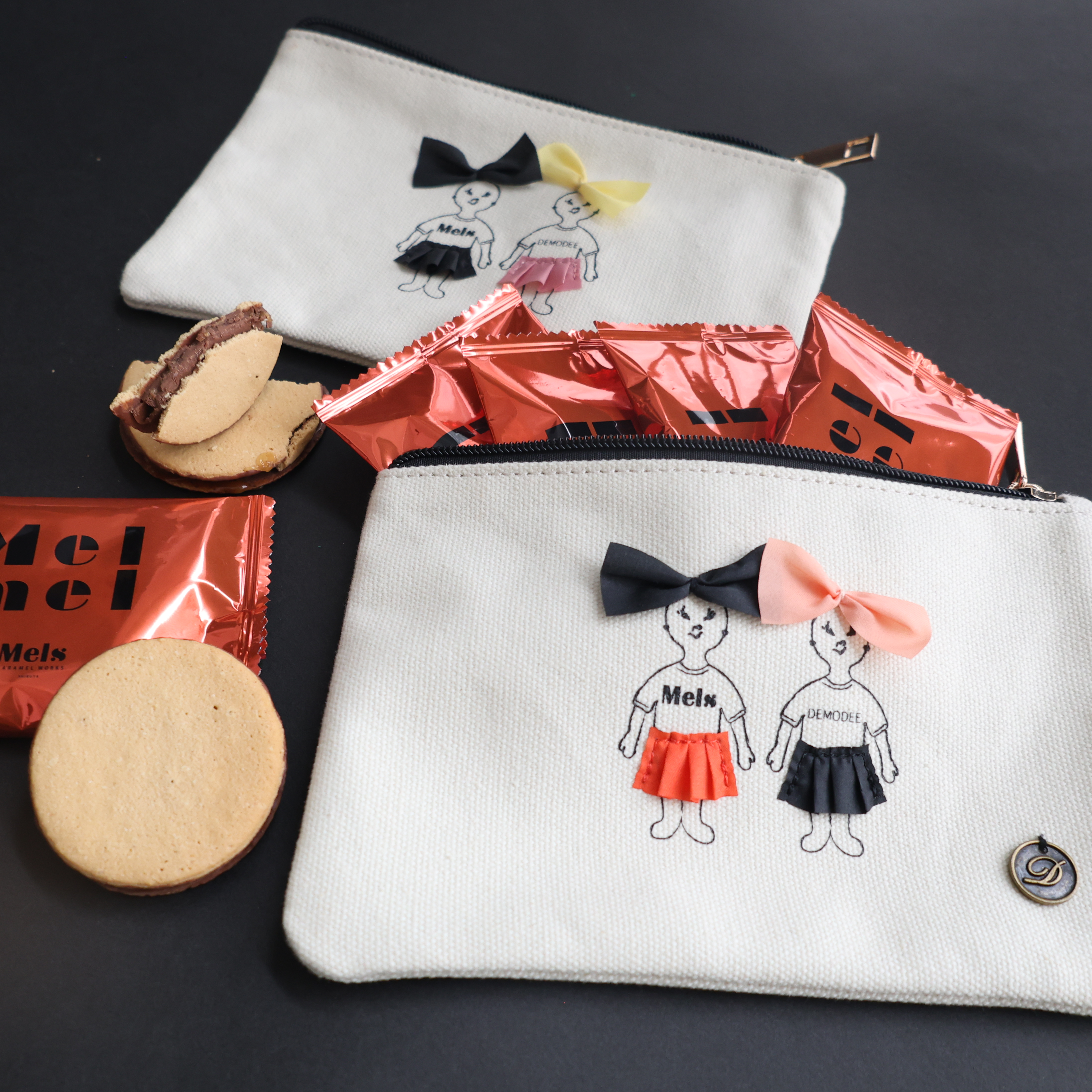 Mel mel (メルメル)Démodée(デモデ)コラボポーチセット – laterre Mel mel (メルメル)Démodée(デモデ)コラボポーチセット – laterre